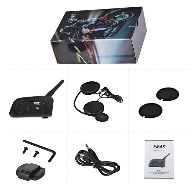 INTERKOM INTERCOM MOTOCYKLOWY EJEAS V6 Pro 1200m