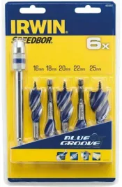 irwin-wiertlo-do-drewna-komplet-5szt-blue-groove-6x-16-18-20-22-25-mm