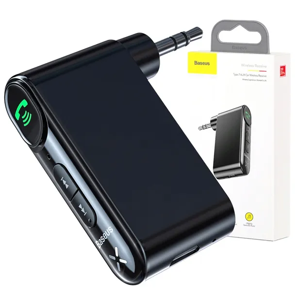 TRANSMITER SAMOCHODOWY BLUETOOTH 5.0 AUX BASEUS ZESTAW GŁOŚNOMÓWIĄCY