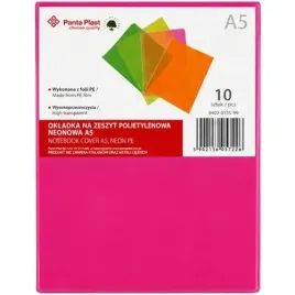 okladka-na-zeszyt-a5-neon-pe-transparentna-rozowa-panta-plast-10-szt