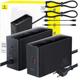 ladowarka-baseus-gan-240w-3x-usb-c-usb-a-dc-do-laptopa-tabletu-telefonu-pd