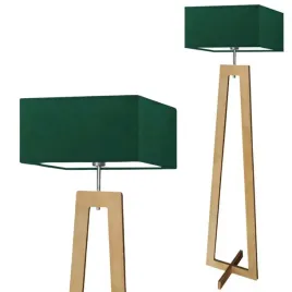lampa-stojaca-podlogowa-zielona-drewniana-led-e27-z-abazurem-nowoczesna