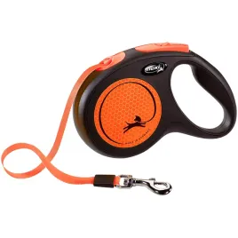 smycz-flexi-dla-psa-do-25-kg-new-neon-m-tasma-5-m-pomaranczowa