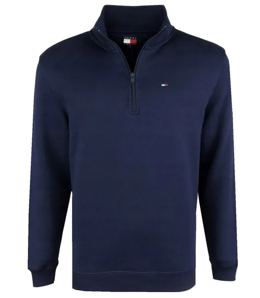 TOMMY JEANS bluza męska, częściowo rozpinana, granatowa, L