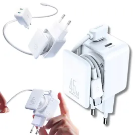ladowarka-usb-c-sieciowa-45w-gan-organizer-na-kabel-kabel-usb-c-60w-1-2m