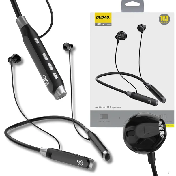 SŁUCHAWKI BEZPRZEWODOWE DOUSZNE BLUETOOTH NA SZYJĘ KARK LEKKIE