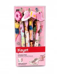 kayet-dlugopisy-wymazywalne-buty-frotka-torba-4szt