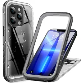 cozycase-etui-wodoodporne-do-iphone-14-pro-pancerne-360-biale-matowe