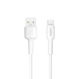 maxlife-kabel-mxuc-13-usb-a-usb-c-10-m-3a-bialy
