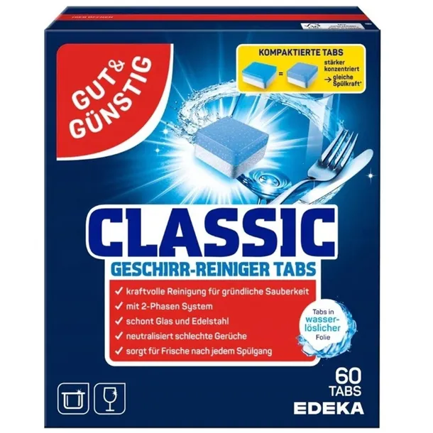 G&G Tabletki Do Zmywarki Classic Klasyczne Skoncentrowane 60 Sztuk