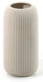 wazon-ceramiczny-20-cm-bezowy-zebrowany-cylinder-nowoczesny-do-kwiatow