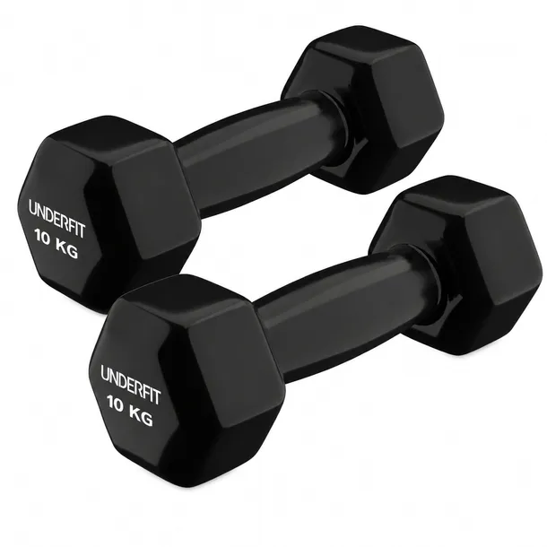 Hantla winylowa fitness UNDERFIT 2 x 10 kg