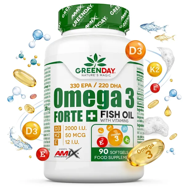 OMEGA 3 WITAMINA D3 2000 iu, WITAMINA K2, E - mocna formuła 330 EPA 220 DHA