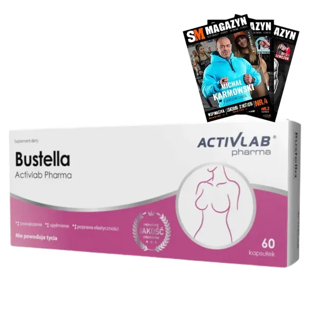ACTIVLAB BUSTELLA JĘDRNE WIĘKSZE PIERSI 60KAPS DLA KOBIET HORMONY MENOPAUZA
