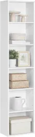 regal-na-ksiazki-waski-6-poziomowy-biblioteczka-polka-stojaca-biala