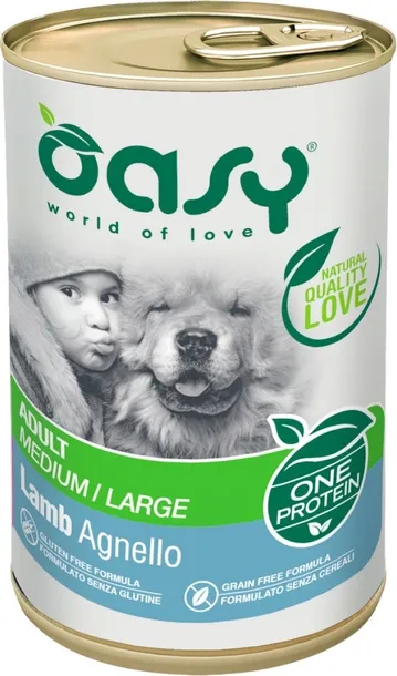 Oasy One Protein Adult Medium Jagnięcina 400g Monobiałkowa