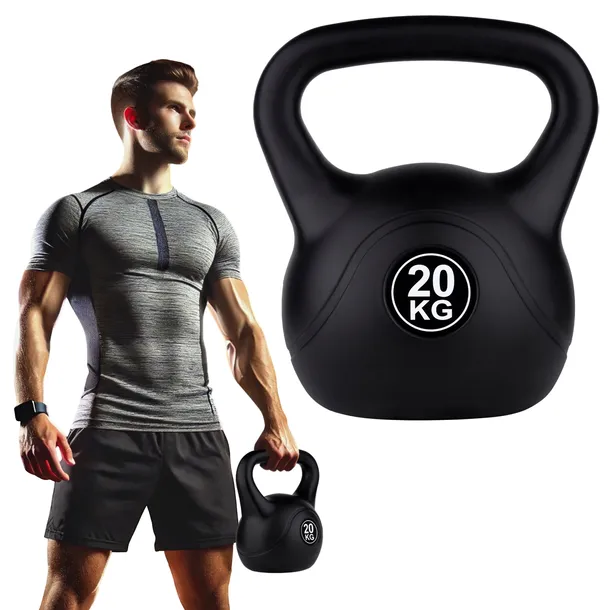 KETTLEBELL KETTLE ODWAŻNIK OBCIĄŻENIE DO ĆWICZEŃ FUNFIT GYM&FITNESS 20 kg