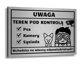tabliczka-uwaga-pies-teren-monitorowany-zabawna-srebrna-druk-uv-lekka-30x20