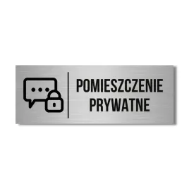 tabliczka-30x10cm-pomieszczenie-prywatne-piktogram-szyld-elegancki-srebrny