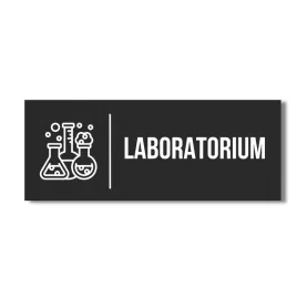 szyld-tablica-napis-laboratorium-30x10cm-piktogram-czarna-matowa-druk-uv