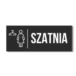 tabliczka-damska-szatnia-czarna-mat-30x10cm-piktogram-napis-na-drzwi-sciane
