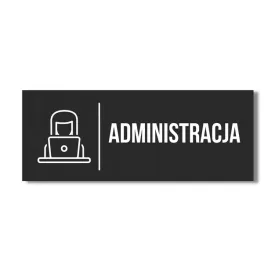 tabliczka-napis-administracja-aluminiowa-czarny-mat-na-drzwi-sciane-30x10cm