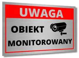 tabliczka-uwaga-obiekt-monitorowany-kamera-aluminium-monitoring-druk-uv-red