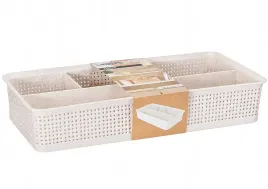 koszyk-do-przechowywania-plastikowy-z-przegrodkami-bezowy-34x16x6cm