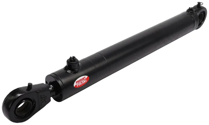 POLSKI SIŁOWNIK HYDRAULICZNY TŁOK 50x28 SKOK 400 L= 630mm SKRAW-MET
