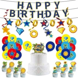dekoracja-urodzinowa-zestaw-balony-baner-toppery-motyw-wideo-gry