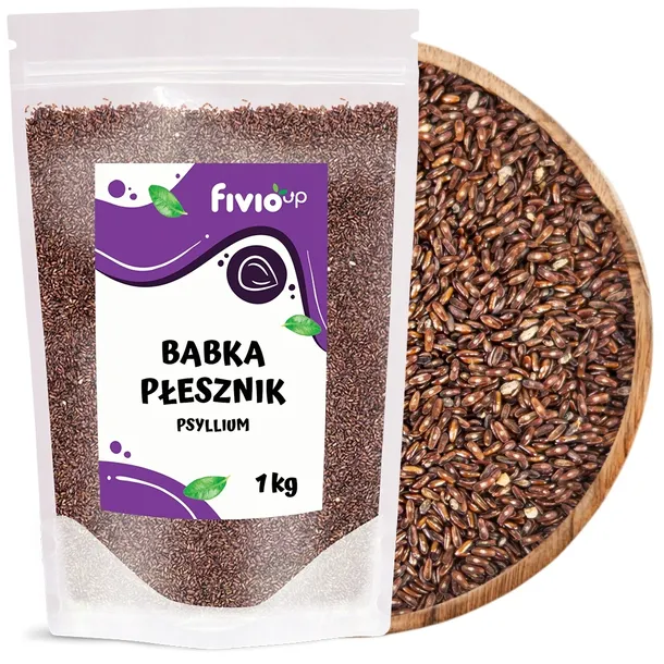 BABKA PŁESZNIK 1KG BŁONNIK NATURALNY NASIONA ZIARNO BABKI PSYLLIUM FIVIO UP