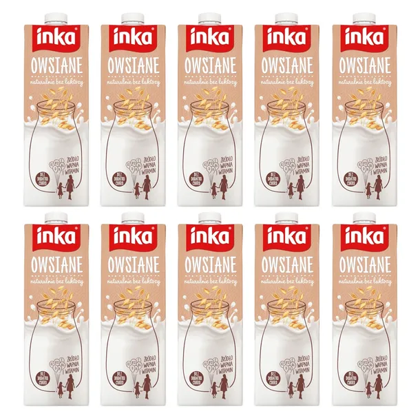 NAPÓJ OWSIANY INKA 10X 1L ROŚLINNY MLEKO OWSIANE ROSLINNE