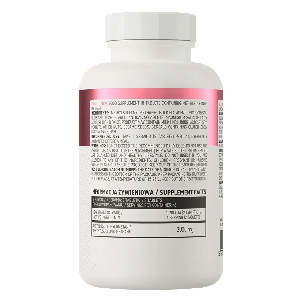 ostrovit-msm-90-tabletek-siarka-organiczna-2000-mg-metylosulfonylometan-waga-z-opakowaniem-0-09-kg