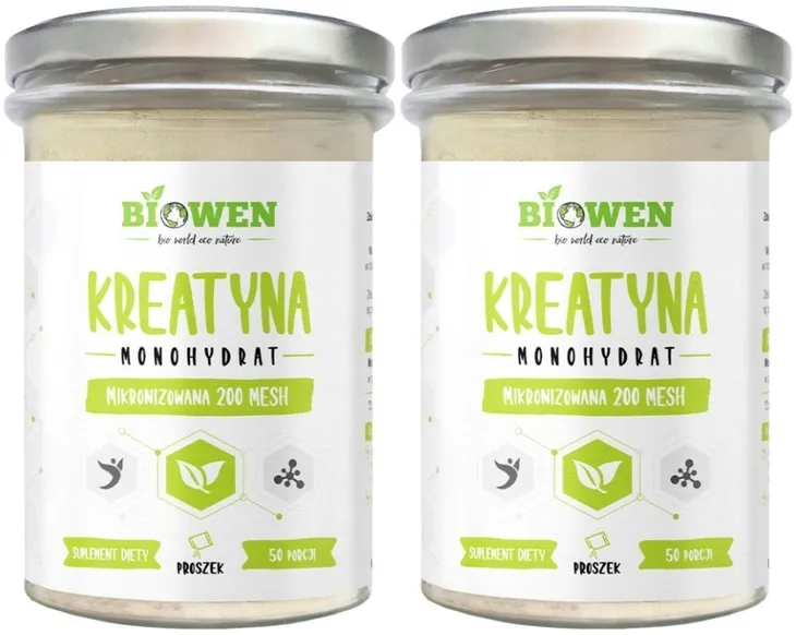 2x Biowen Kreatyna Monohydrat 250g Wydolność wysiłkowa Siła mięśni TRENING