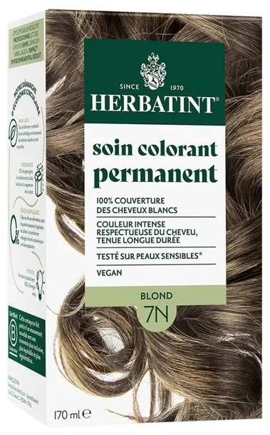 Herbatint Farba 7N Blond 170 ml BEZ AMONIAKU 100% krycia siwych włosów