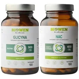 biowen-glicyna-900-mg-100-kaps-nac-400-mg-n-acetylo-l-cysteina-100-kaps