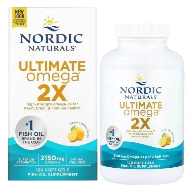 Nordic Naturals Ultimate Omega 2X 2150 mg 120 k OLEJ RYBI EPA DHA TŁUSZCZE