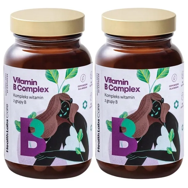 2x Health Labs Care Vitamin B WITAMINA Complex 60 k UKŁAD NERWOWY ZNUŻENIE