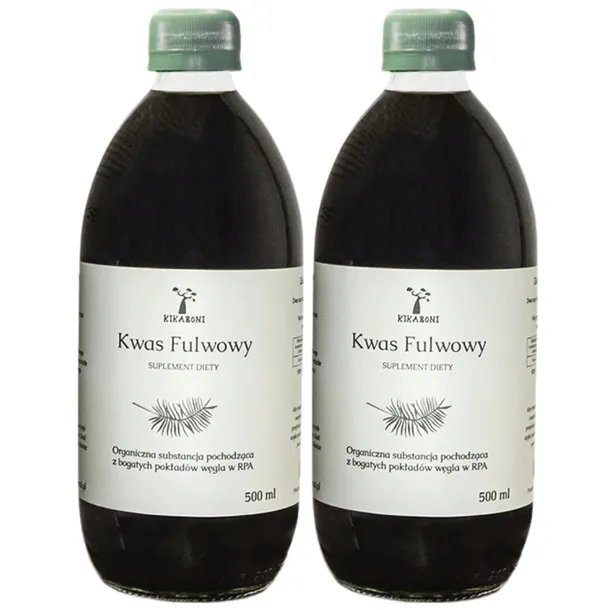 2x Kikaboni Kwas Fulwowy 500 ml ODŻYWCZY DETOKSYKANT CHELATOR TLEN IMMUNO