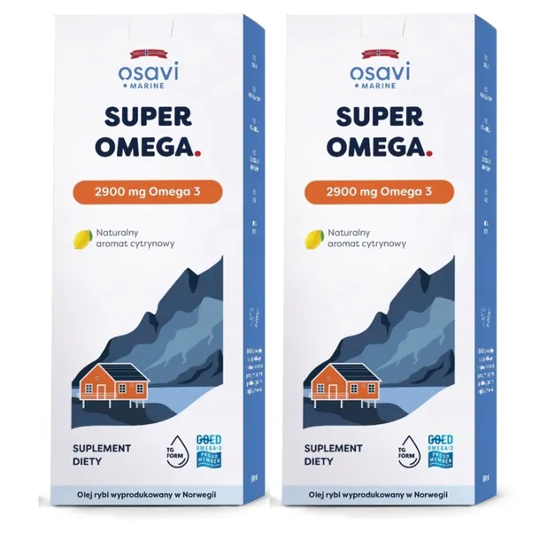2x Osavi Marine Super Omega 2900 mg Kwasy EPA DHA ODPORNOŚĆ Serce MÓZG