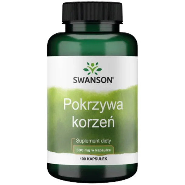 SWANSON Pokrzywa Korzeń Stinging Nettle Root 500 mg 100 kaps Nerki PĘCHERZ