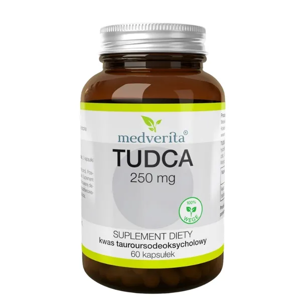 TUDCA 250 mg Kwas Tauroursodeoksycholowy - 60 kaps