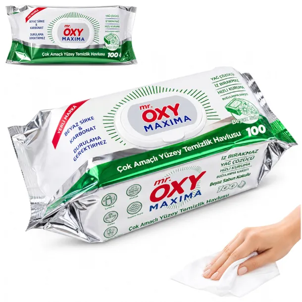 Chusteczki Mr Oxy Maxima czyszczące uniwersalne do sprzątania 100 szt
