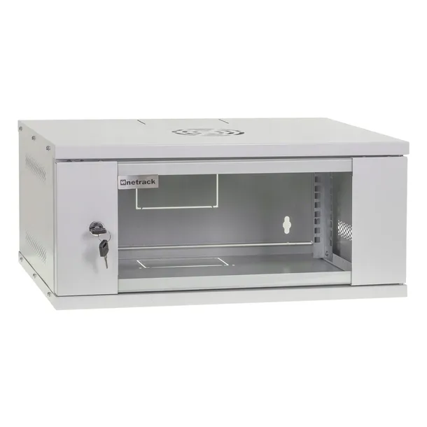 Szafa serwerowa wisząca RACK 19” 4U 400mm Netrack ECO-Line szara szafka