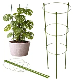 podpora-pierscieniowa-do-roslin-divodv-90-cm-3-pierscienie-zielona-ogrodowa