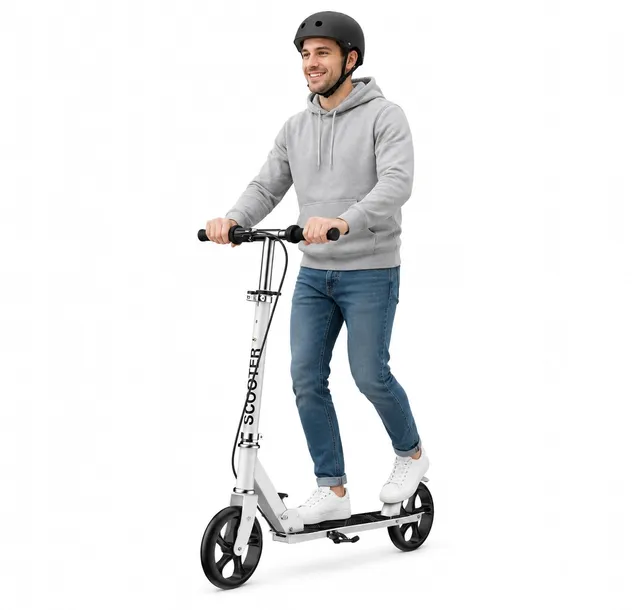 Hulajnoga Składana z Hamulcem Duże Koła 20 cm dla dorosłych SCOOTER