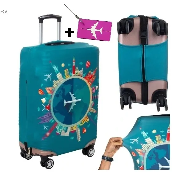 Pokrowiec Na Walizkę Podróżną Ochronny Etui Rozmiar S Mały Bagaż 52x36x25cm