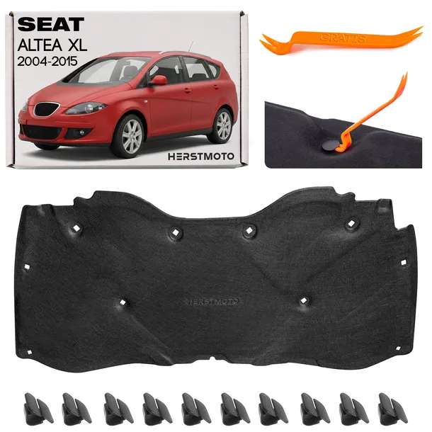 SEAT ALTEA XL 2004-2015 WYGŁUSZENIE MASKI Z KOMPLETEM SPINEK 5P0863831B