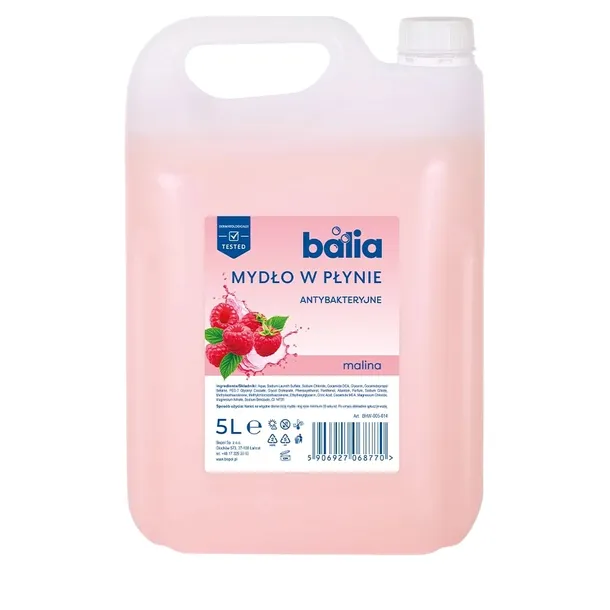 MYDŁO ANTYBAKTERYJNE BALIA MALINOWE 5L BISPOL
