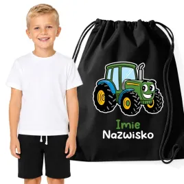 zestaw-koszulka-spodenki-stroj-na-wf-116-dla-chlopca-imie-traktor-worek
